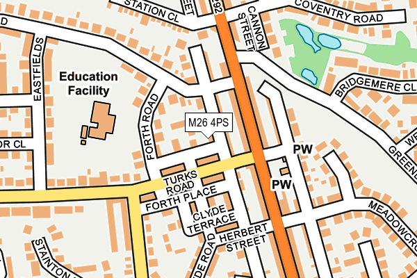 M26 4PS map - OS OpenMap – Local (Ordnance Survey)