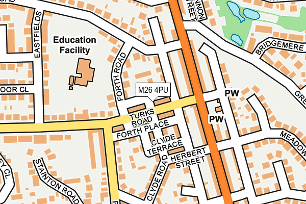 M26 4PU map - OS OpenMap – Local (Ordnance Survey)
