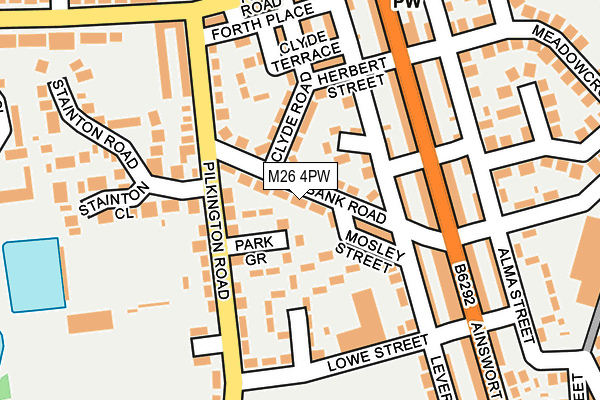 M26 4PW map - OS OpenMap – Local (Ordnance Survey)