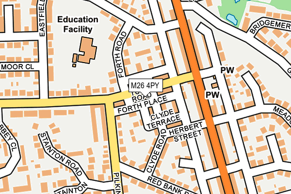 M26 4PY map - OS OpenMap – Local (Ordnance Survey)