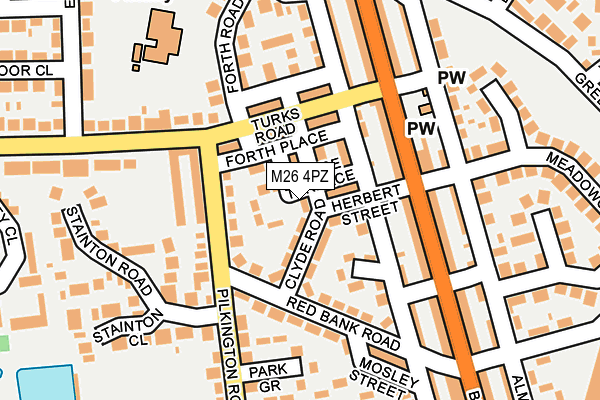 M26 4PZ map - OS OpenMap – Local (Ordnance Survey)