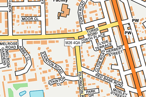 M26 4QA map - OS OpenMap – Local (Ordnance Survey)