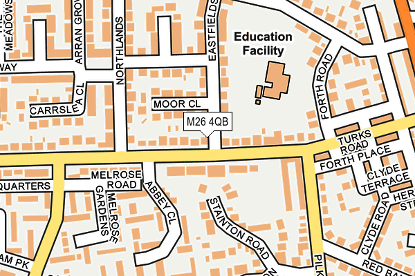 M26 4QB map - OS OpenMap – Local (Ordnance Survey)