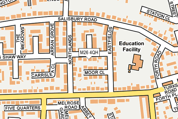 M26 4QH map - OS OpenMap – Local (Ordnance Survey)