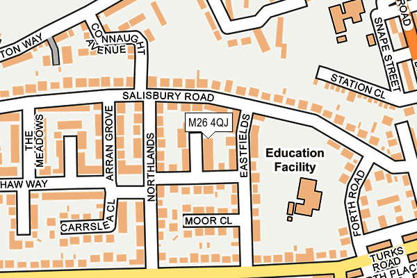 M26 4QJ map - OS OpenMap – Local (Ordnance Survey)