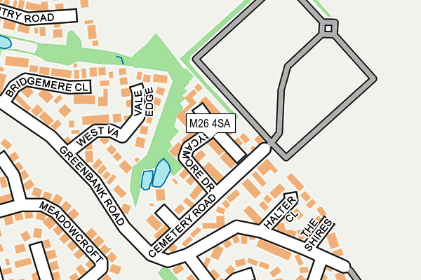 M26 4SA map - OS OpenMap – Local (Ordnance Survey)
