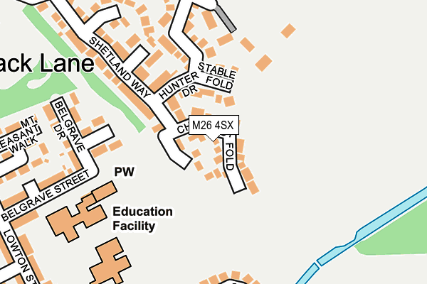M26 4SX map - OS OpenMap – Local (Ordnance Survey)