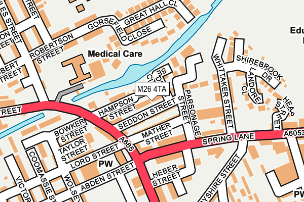 M26 4TA map - OS OpenMap – Local (Ordnance Survey)