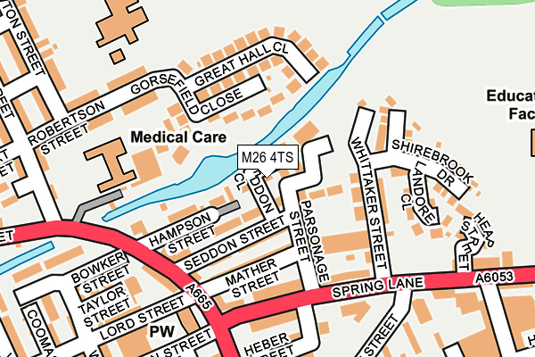 M26 4TS map - OS OpenMap – Local (Ordnance Survey)