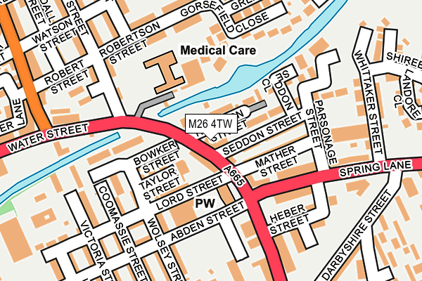 M26 4TW map - OS OpenMap – Local (Ordnance Survey)