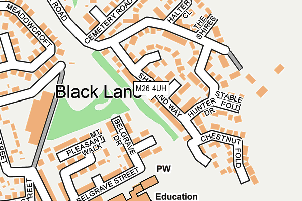 M26 4UH map - OS OpenMap – Local (Ordnance Survey)