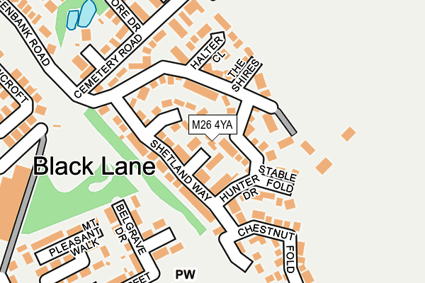 M26 4YA map - OS OpenMap – Local (Ordnance Survey)