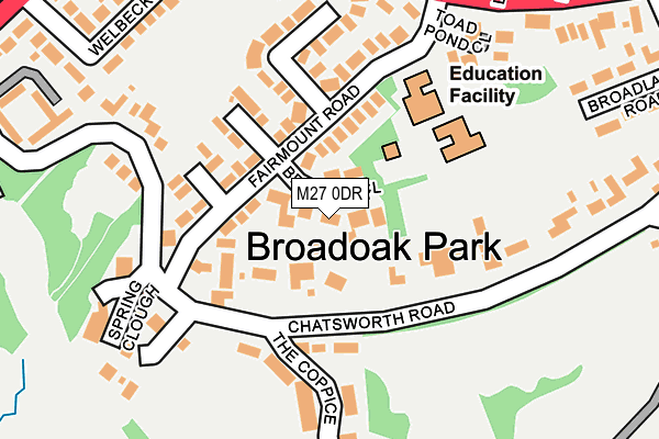 M27 0DR map - OS OpenMap – Local (Ordnance Survey)