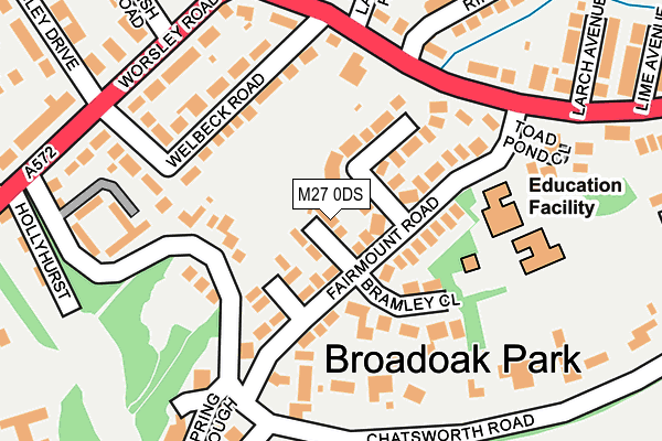 M27 0DS map - OS OpenMap – Local (Ordnance Survey)