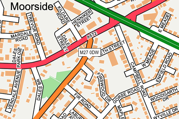 M27 0DW map - OS OpenMap – Local (Ordnance Survey)