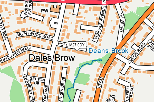 M27 0DY map - OS OpenMap – Local (Ordnance Survey)