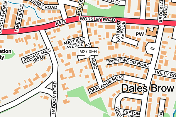 M27 0EH map - OS OpenMap – Local (Ordnance Survey)