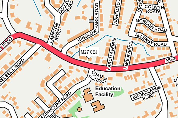 M27 0EJ map - OS OpenMap – Local (Ordnance Survey)