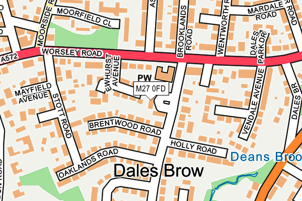 M27 0FD map - OS OpenMap – Local (Ordnance Survey)