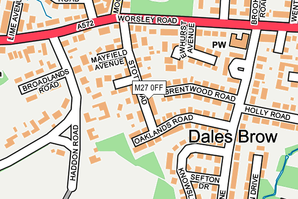 M27 0FF map - OS OpenMap – Local (Ordnance Survey)