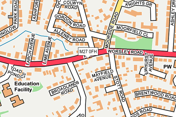 M27 0FH map - OS OpenMap – Local (Ordnance Survey)