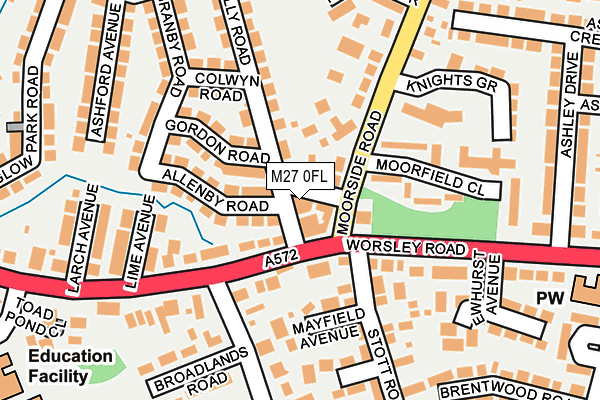 M27 0FL map - OS OpenMap – Local (Ordnance Survey)