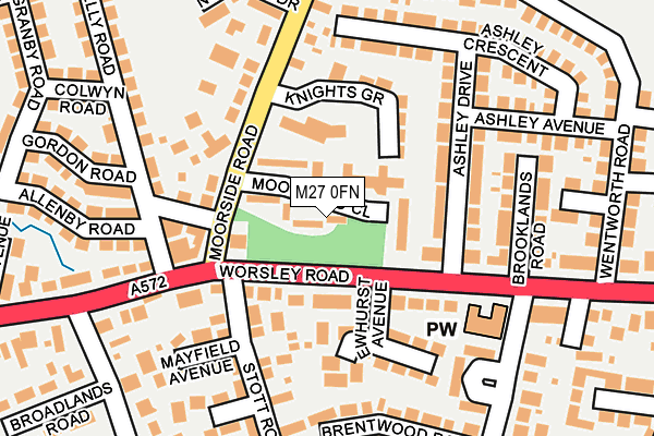 M27 0FN map - OS OpenMap – Local (Ordnance Survey)