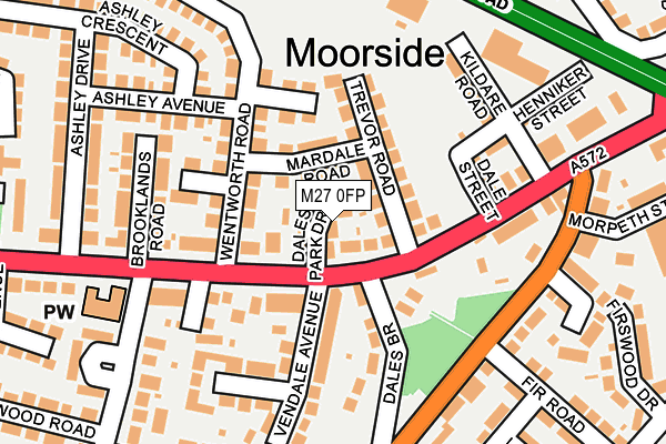 M27 0FP map - OS OpenMap – Local (Ordnance Survey)