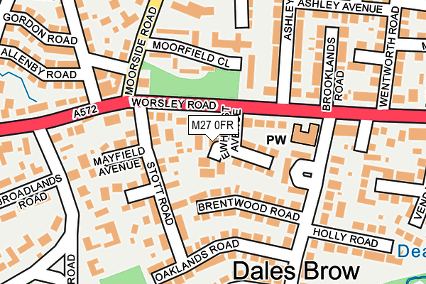 M27 0FR map - OS OpenMap – Local (Ordnance Survey)