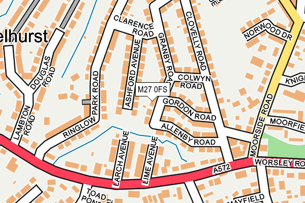 M27 0FS map - OS OpenMap – Local (Ordnance Survey)