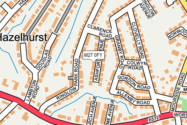 M27 0FY map - OS OpenMap – Local (Ordnance Survey)