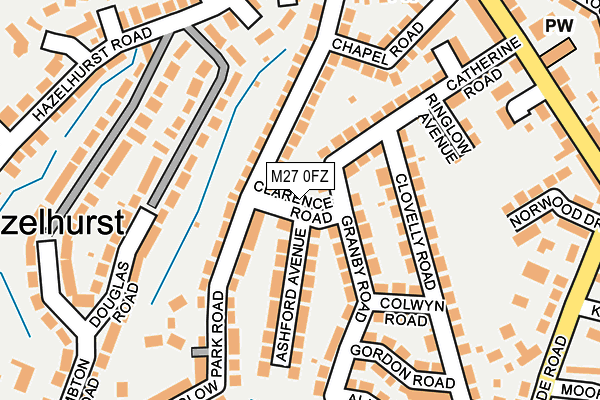 M27 0FZ map - OS OpenMap – Local (Ordnance Survey)