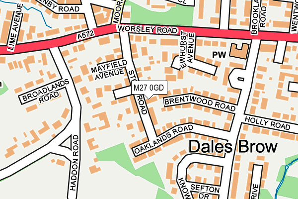 M27 0GD map - OS OpenMap – Local (Ordnance Survey)