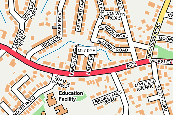 M27 0GF map - OS OpenMap – Local (Ordnance Survey)