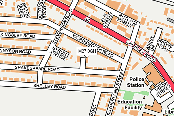 M27 0GH map - OS OpenMap – Local (Ordnance Survey)