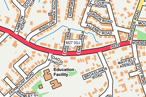 M27 0GJ map - OS OpenMap – Local (Ordnance Survey)