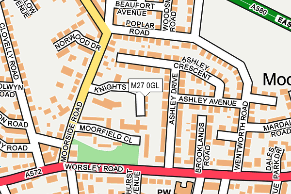 M27 0GL map - OS OpenMap – Local (Ordnance Survey)