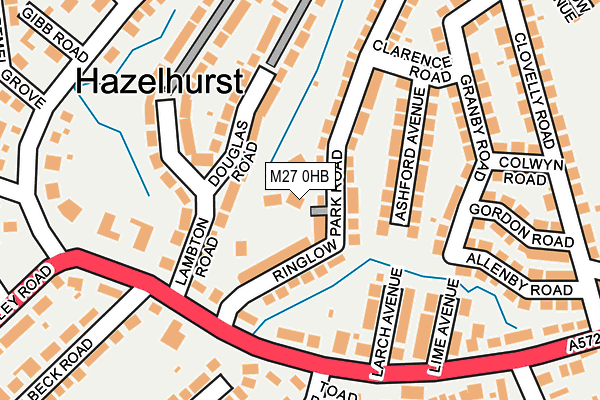 M27 0HB map - OS OpenMap – Local (Ordnance Survey)