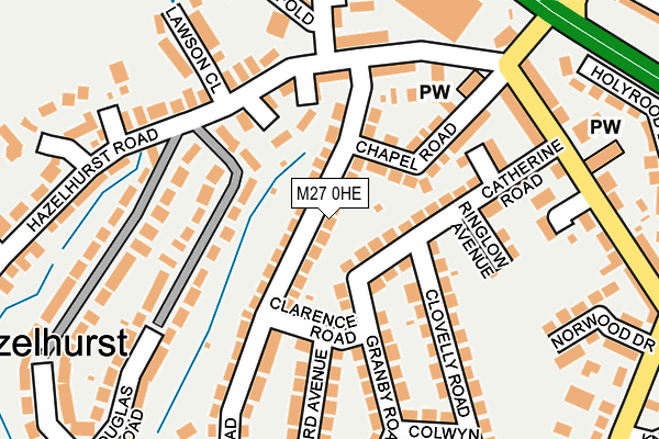 M27 0HE map - OS OpenMap – Local (Ordnance Survey)