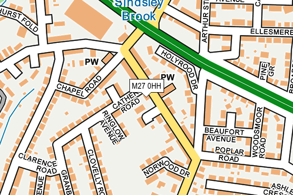 M27 0HH map - OS OpenMap – Local (Ordnance Survey)