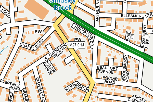 M27 0HJ map - OS OpenMap – Local (Ordnance Survey)