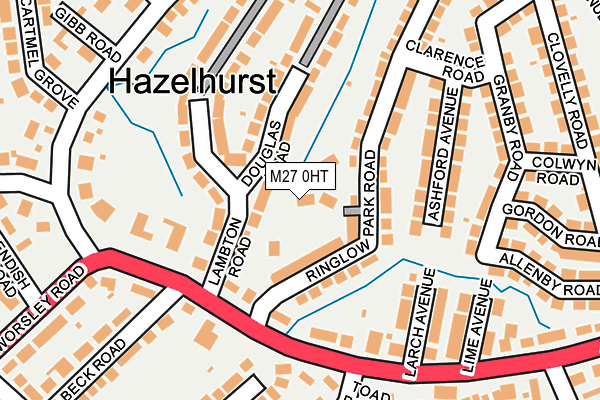 M27 0HT map - OS OpenMap – Local (Ordnance Survey)