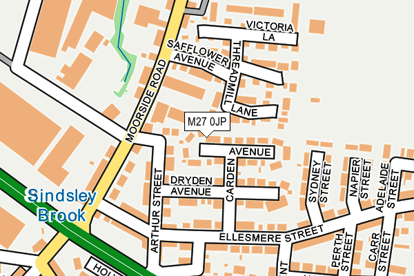 M27 0JP map - OS OpenMap – Local (Ordnance Survey)