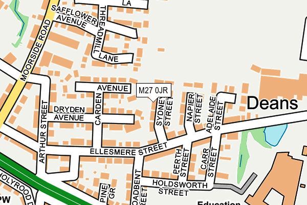 M27 0JR map - OS OpenMap – Local (Ordnance Survey)