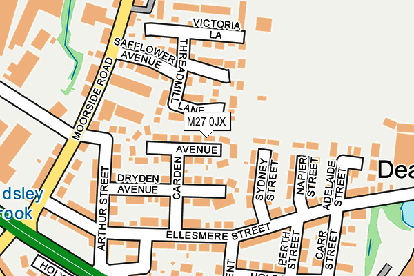 M27 0JX map - OS OpenMap – Local (Ordnance Survey)