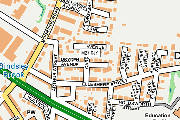 M27 0JY map - OS OpenMap – Local (Ordnance Survey)