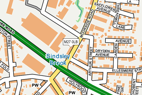 M27 0LB map - OS OpenMap – Local (Ordnance Survey)