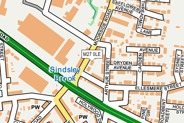 M27 0LE map - OS OpenMap – Local (Ordnance Survey)