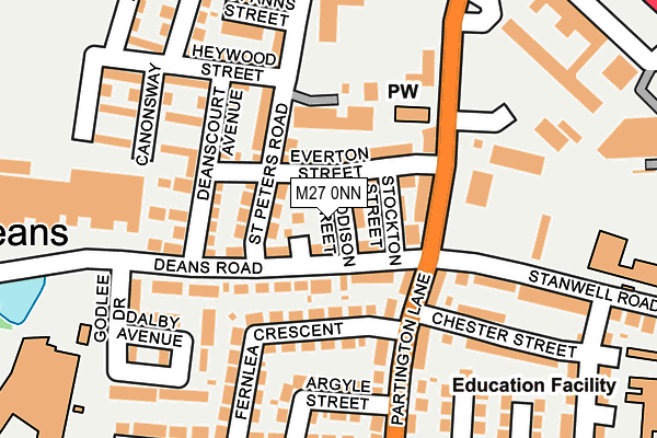 M27 0NN map - OS OpenMap – Local (Ordnance Survey)