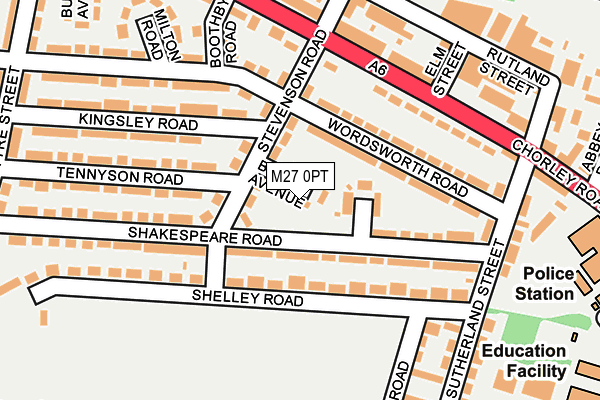 M27 0PT map - OS OpenMap – Local (Ordnance Survey)